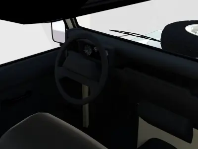  Land Rover Defender 110 Station Wagon w interior rev 3D model