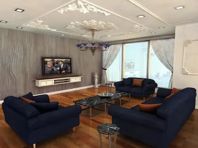 Classic Residence Apartment Design Low-poly 3D model