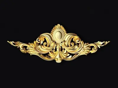 Central decor ornament for furniture 3D model 741