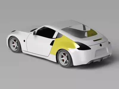370Z Z34 Rear Quarter Panel Surfaces 3D Laser-Scanned 3D model