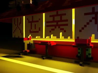 night tokyo Free low-poly 3D model