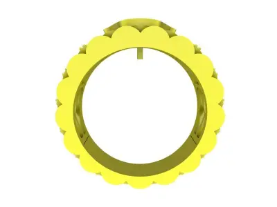 7331 luxury diamond crown watch women ring 3D print model