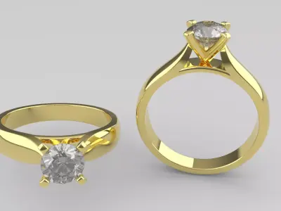 Round 0-75-CT Quarter Round Profile Shank Width 3mm 3D print model