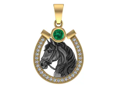 Horse Necklace New 3D print model