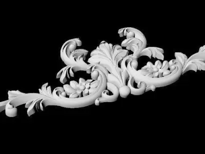 Central decor ornament for furniture 3D model 824
