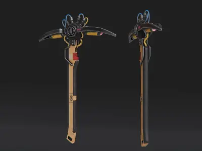 Sci-fi Pickaxe 3D model