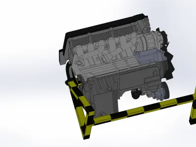 Car engine M52b25 3D print model