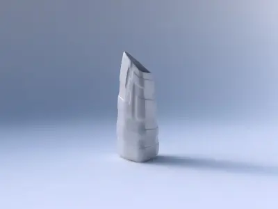 Vase tipped triangle with smooth ribbons 3D print model