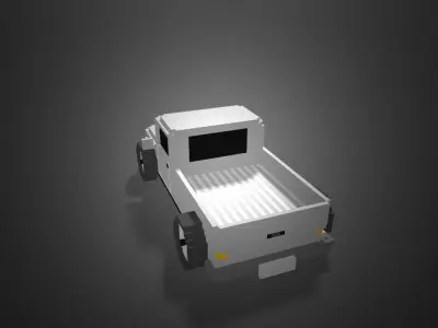 Pickup Voxel Low-poly 3D model