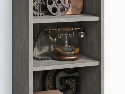 RH LAGUNA STORAGE DESK 3D model