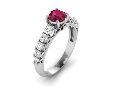 Engagement Wedding Ring 3dm Render Detail  3D print model