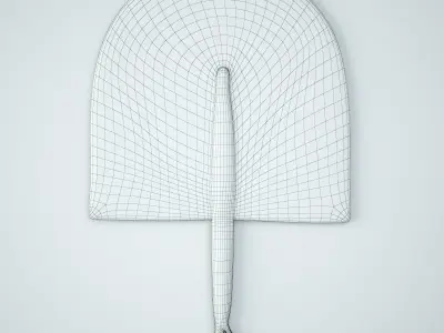 African Handwoven Fan 16 3D model
