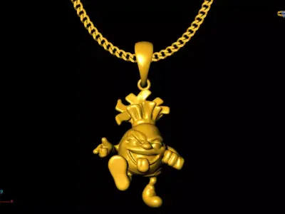 Money Emoji pendant charms - one inch pendant 3D print model