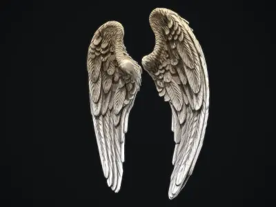 Angel Wings Low-poly 3D model