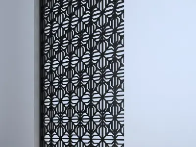 3d Screen window with pattern Low-poly 3D model