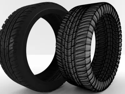 Car tire 3D model