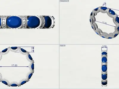 London Eye Ring 3D print model