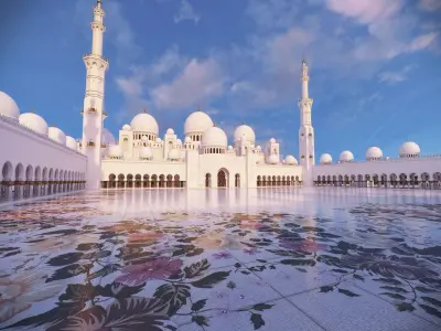 sheik Zayed mosque 3D model