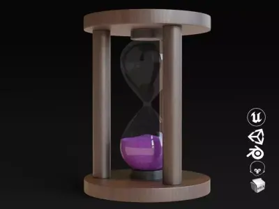 Hourglass Low-poly 3D model