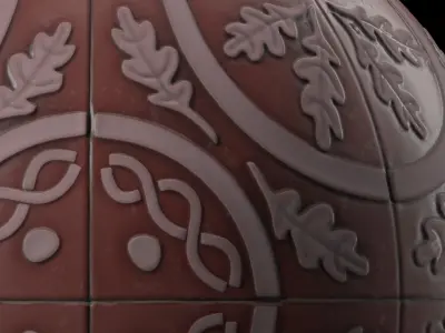 Stone Wall Materials 110- Ornament Ceramic Tile - Pbr Seamless Texture