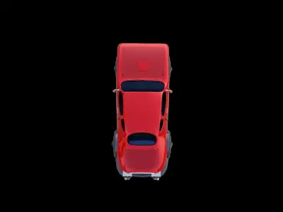 game ready car Low-poly 3D model