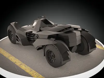 Batmobile Tumbler Low-poly 3D model