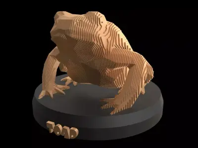 Parametric Toad Low-poly 3D model