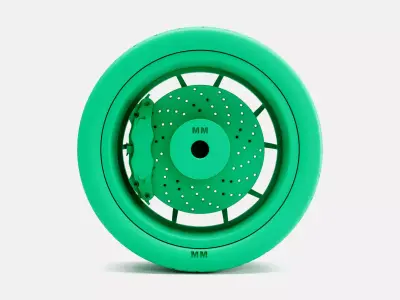 20x10 Stance SF07 Wheel Hoosier Track Attack Pro Tire 3D print model