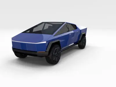 Tesla Cybertruck Blue 3D model
