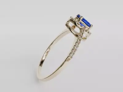 engagement ring 3D print model