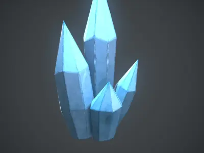 Stylized Crystal Free low-poly 3D model