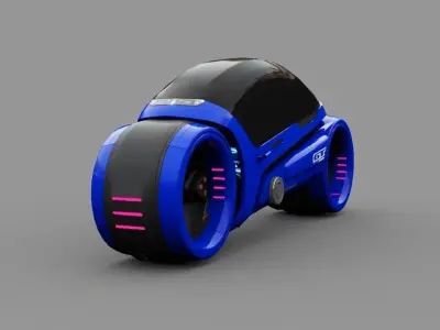 TRON BIKE SONIC  rigged 3D model