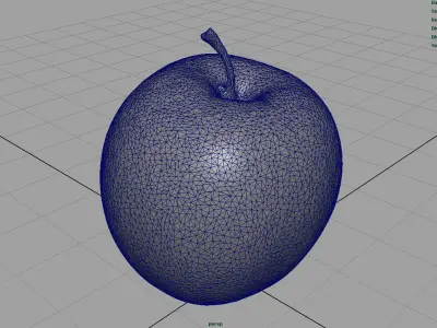 Red Apple Low-poly 3D model
