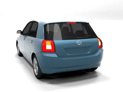 TOYOTA COROLLA 2002 5DR LOWPOLY  Low-poly 3D model