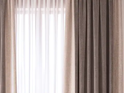 Set 64 Curtains 3D model