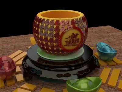 Chinese treasure bowel   3D model