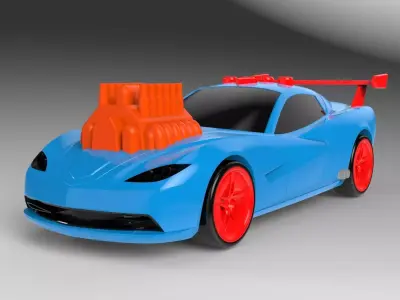 Remote race car 3D model