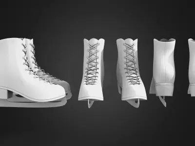 Ice Skates Low-poly 3D model