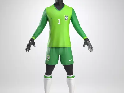 Goalkeeper Soccer Uniform 3D model
