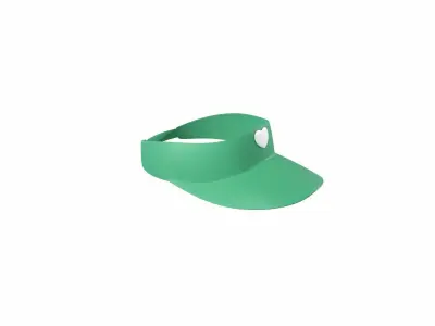 Low-Poly Visor Cap 02 Low-poly 3D model