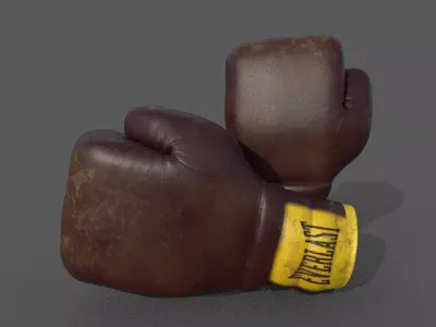 boxing gloves clasic  3D model