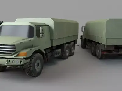 Military vehicle Low-poly 3D model