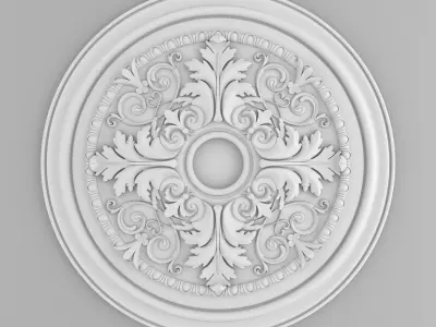 Rosette 3 ceiling medallion 3D model