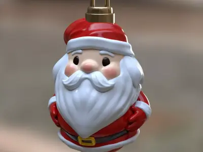 Santa Claus christmas tree ornament Free 3D print model