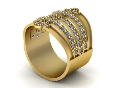 Luxury Wedding Diamond Ring 3d Printable Model 3D print model