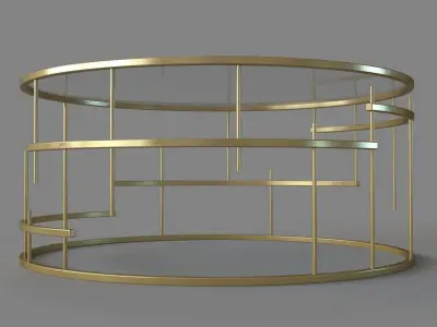 Tiffany Coffee Table Gold 3D model