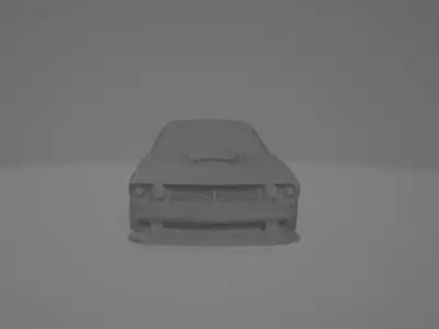 Challenger SRT Hellcat Car Model Realistically Textured Low-poly 3D model
