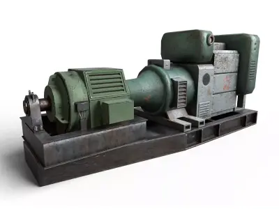 Industrial generator Low-poly 3D model