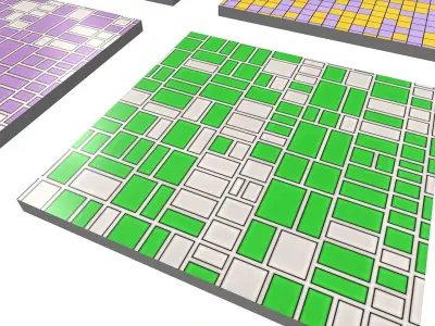 Floors Set different colored squares Free low-poly 3D model