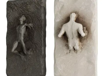Human Sculptures 20 In Stone Low-poly 3D model